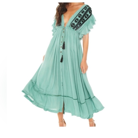 NWT Free People Bali Will Wait For You Midi Dress - Picture 6 of 16